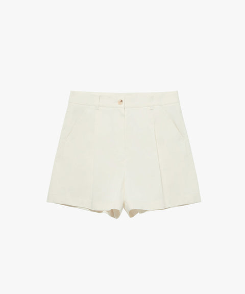 MCC Women's One-Tuck Short Pants - Off White