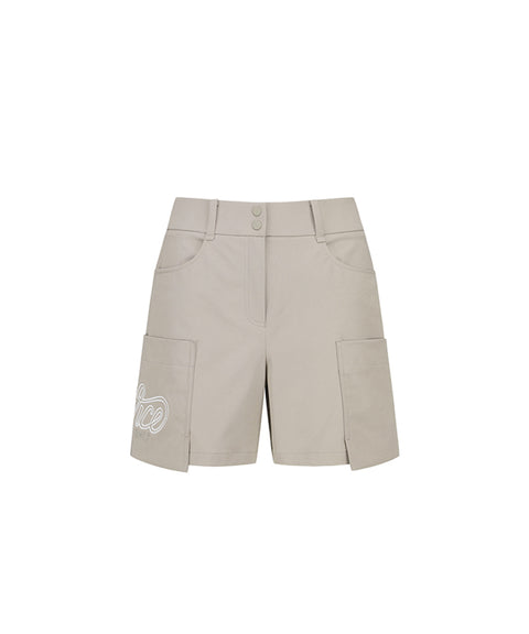 Vice Golf Atelier Women's Wrap Pocket Point Half Pants - D/Beige