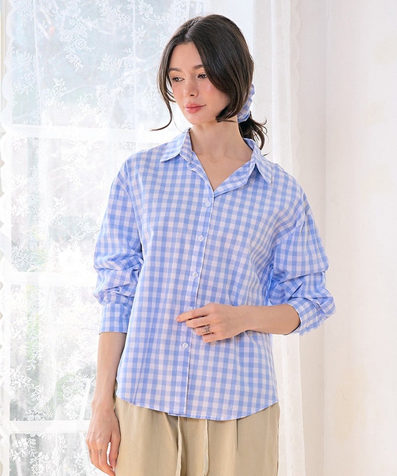 BENECIA 12 Checked Shirt - Blue