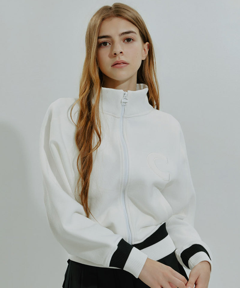 CREVE NINE: Gaori Fit Pique Jumper - White