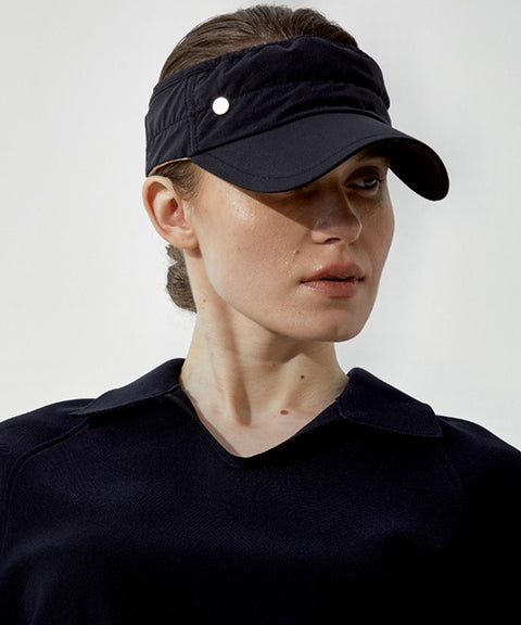 Anell Golf Shirring Band Visor - Navy