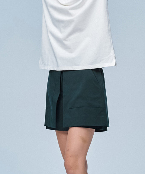 LE SONNET Swing Culotte Pants - Deep Green