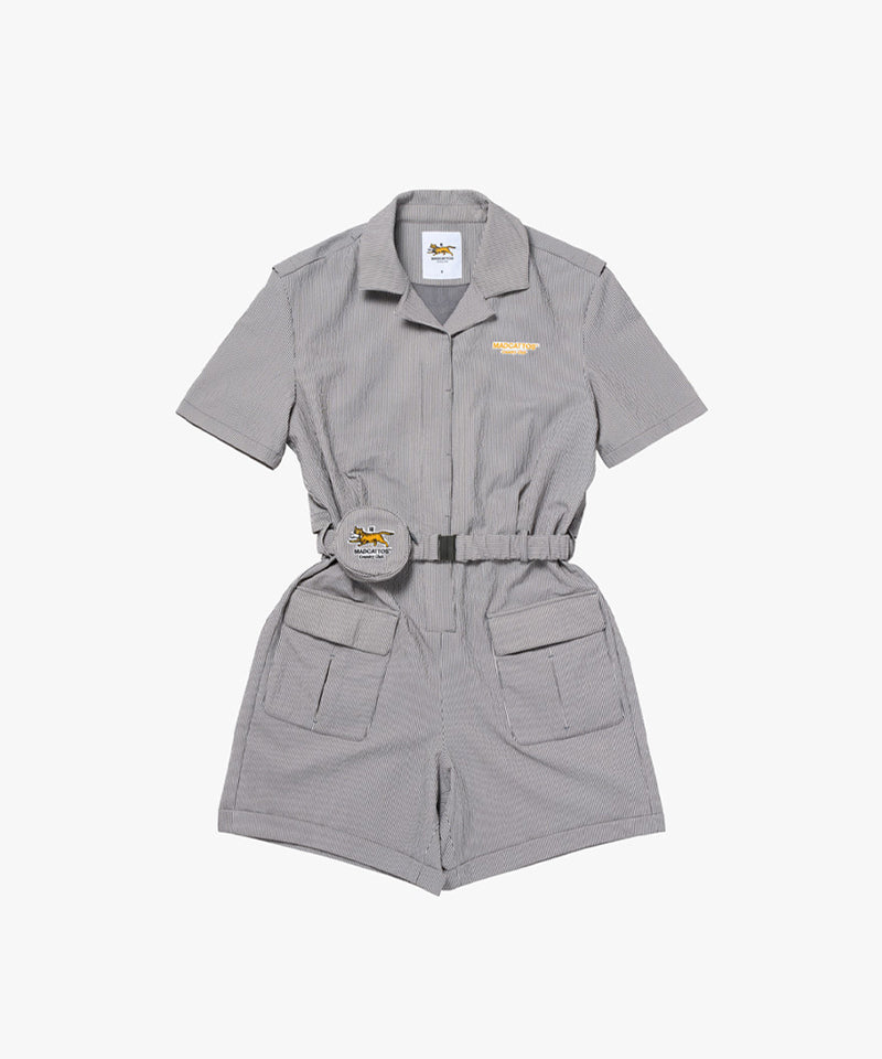 MCC Women's Seersucker Romper - Black