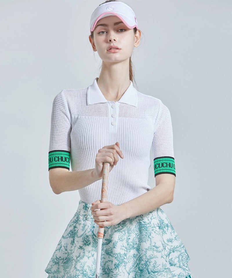 CHUCUCHU Women's Cool Knit 4-part Short Sleeve Top - 2 Colors
