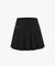 FAIRLIAR High Waist A-Line Brushed Skirt - Black