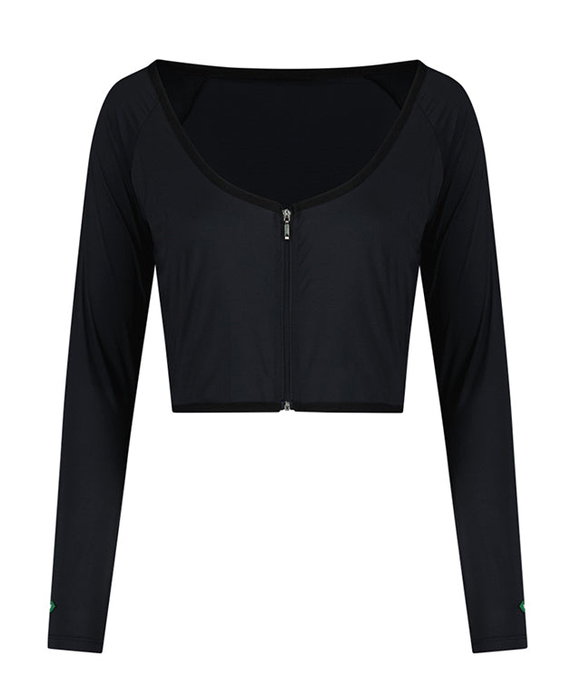 LE SONNET Sun Block Zip-up - Black