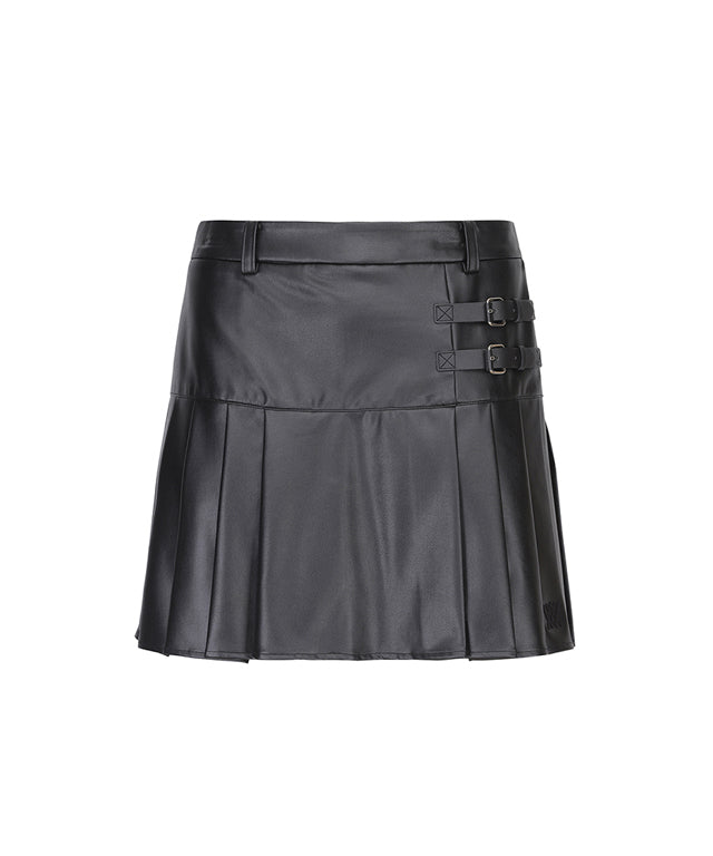 ANEW Golf: W Leather Half Pleats SQ - Black
