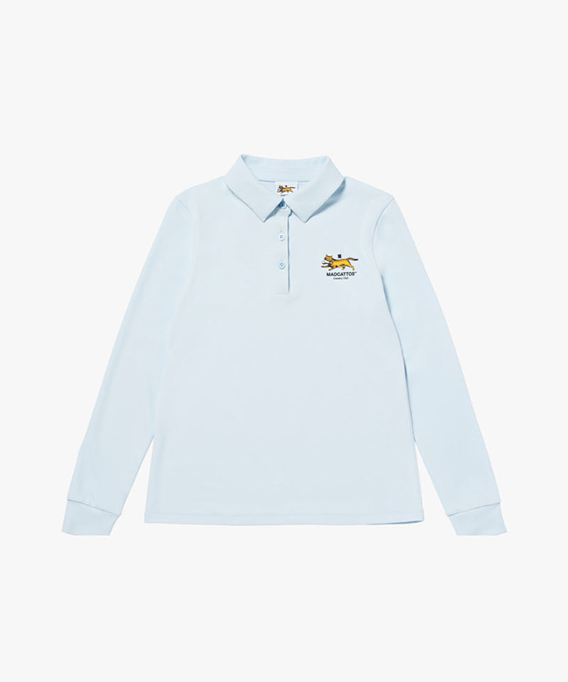 MCC Women's Stretch L/S Polo Shirt - Sky Blue