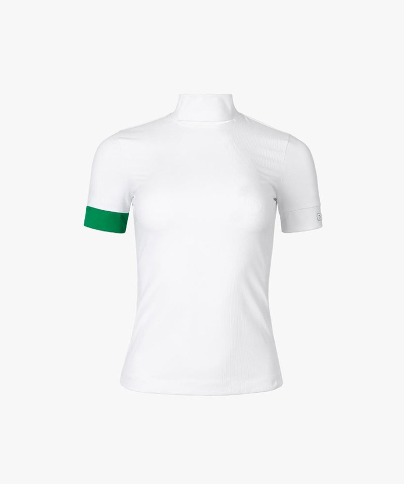 CREVE NINE: Neck Point Rib Tee - White