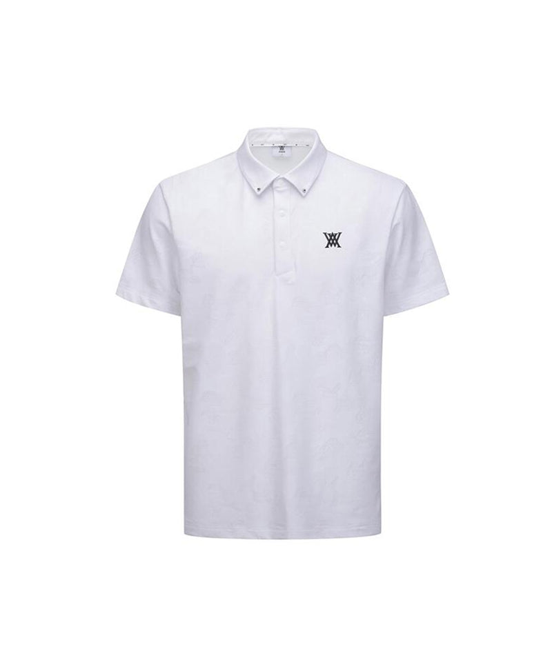 ANEW GOLF Men's SM Jacquard Hybrid Short T-Shirt - White
