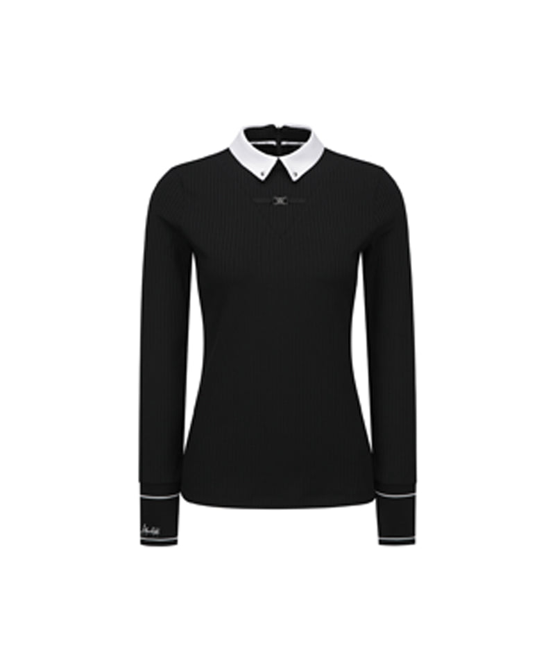 Women's Collar Combination L/TS - Black