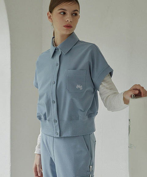 [Warehouse Sale] Haley Women's Over Shoulder Shirts Vest Jumpers - Blue
