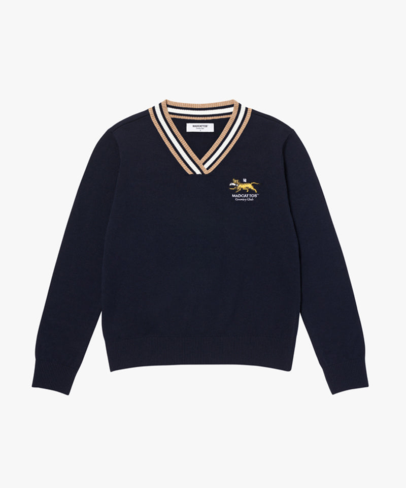 MCC W V-Neck Sweater - Dark Navy