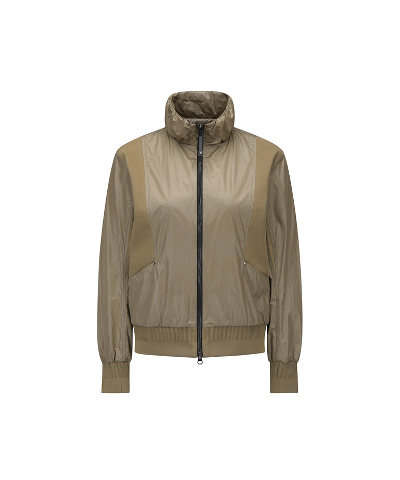 Women's Incision Coloring Point Jacket - Dark Beige