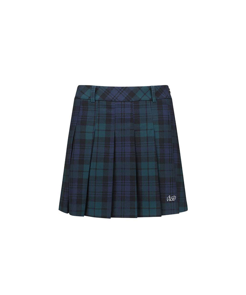 Vice Golf Atelier Women's Bonding Pleats Skirt - D/Green