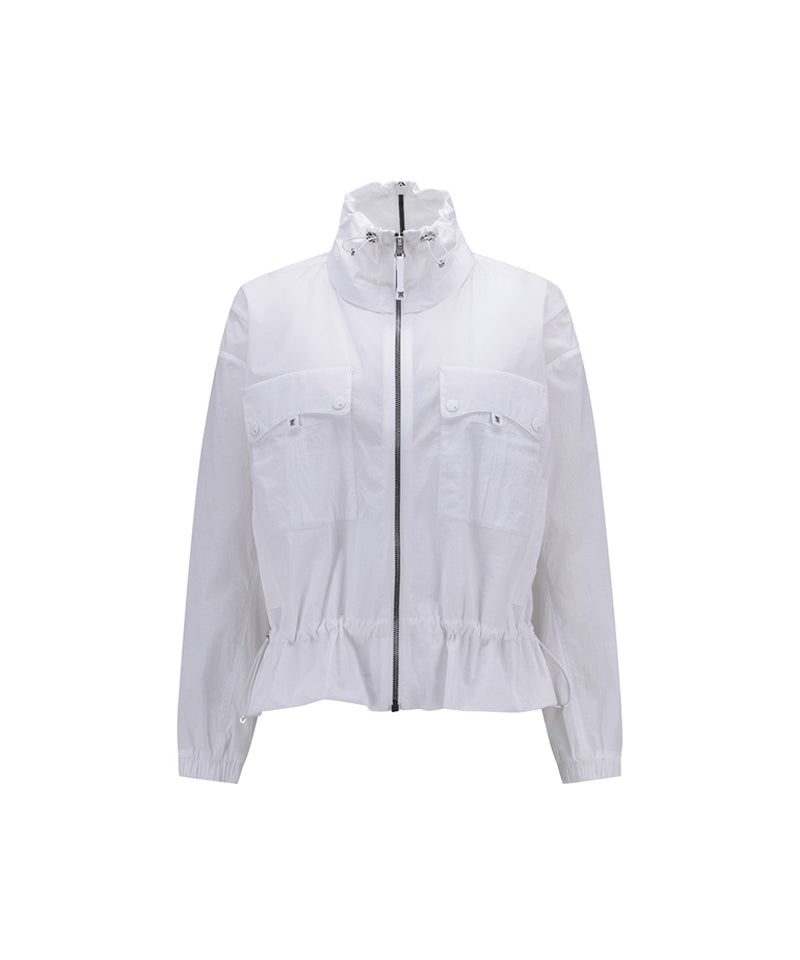 ANEW Golf Women's High Neck Point Jacket - White