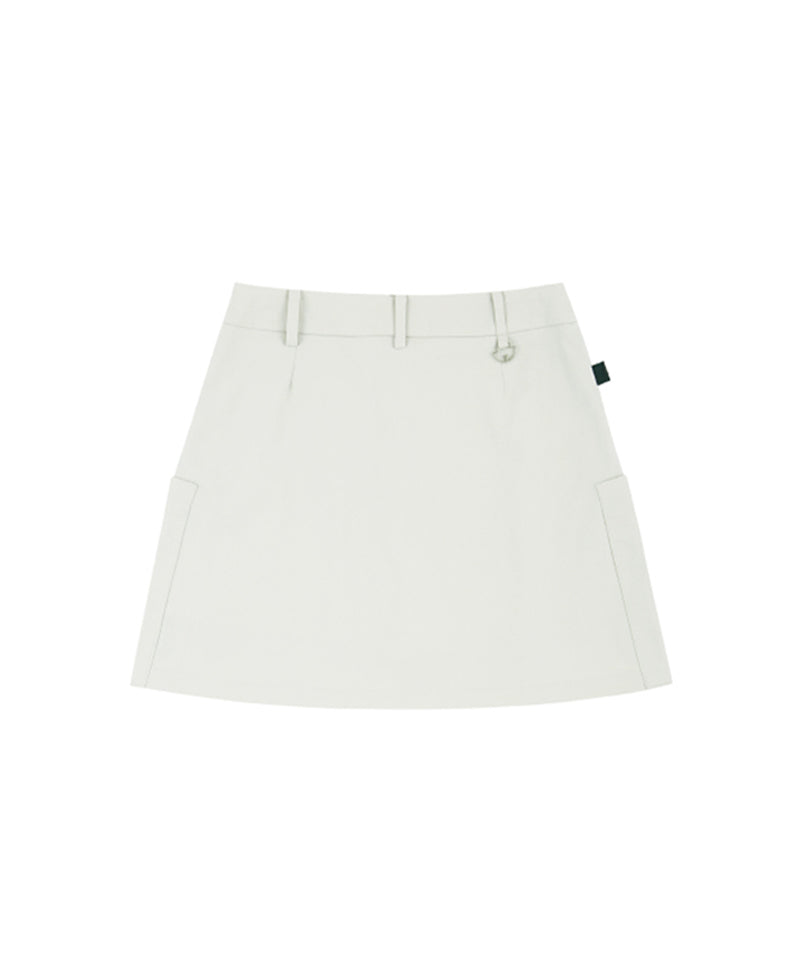 AVEN H-Line Pleated Culotte - Beige