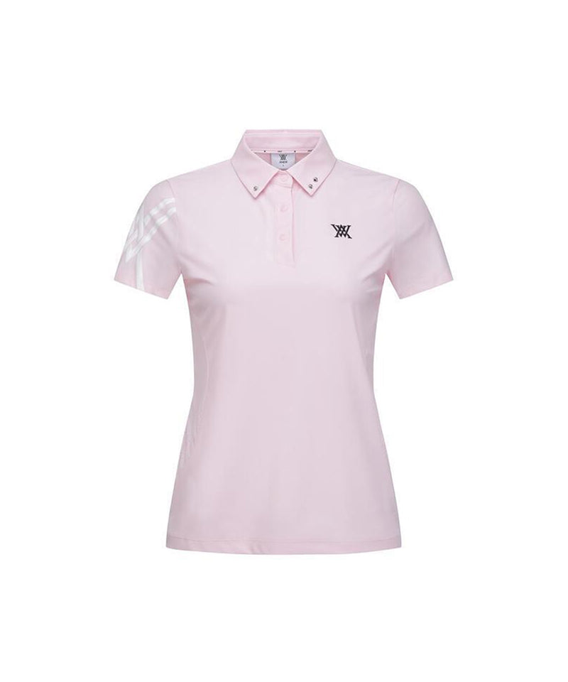 Women's SM Logo Point Short T-Shirt - Light Pink