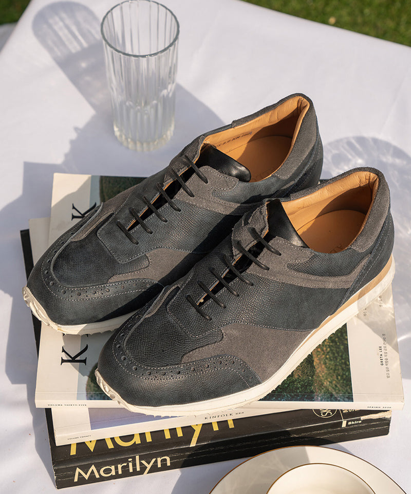 ALL CLASSIC Golf Saffiano Modern Classic Golf Shoes - Navy