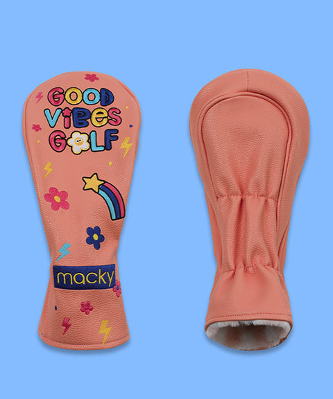 MACKY Golf: Good Vibe Driver Cover - Coral