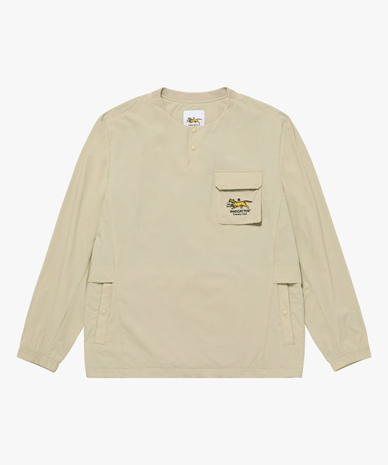 MCC Mens' Windbreaker Woven Top - Beige