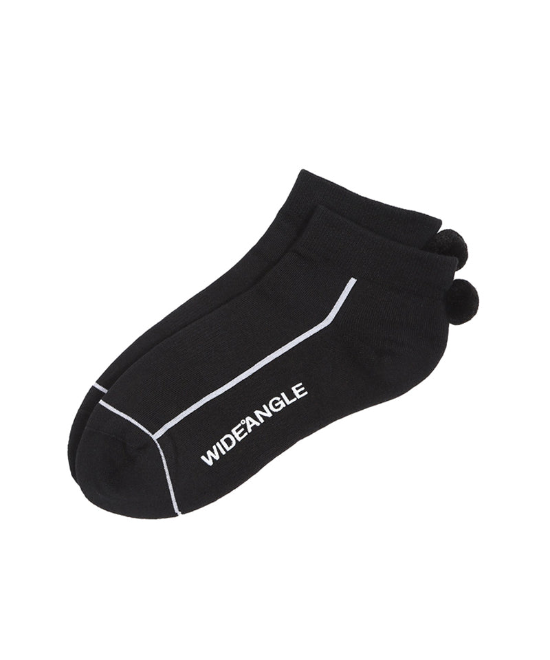 WideAngle: Co Short Pom Pom File Socks L - Black
