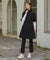 [Pre-Order 12/8] Haley Women's Long Length Embroidered Quilted One-Piece Jacket  - Black