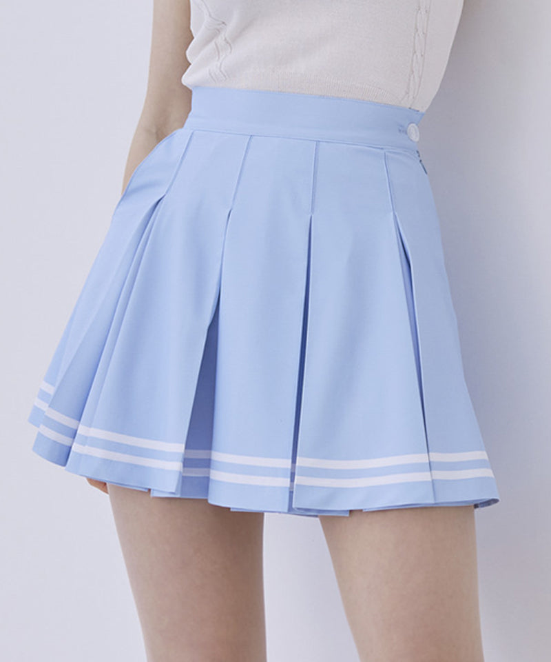 J.Jane Tennis Line Color Skirt - Sky Blue