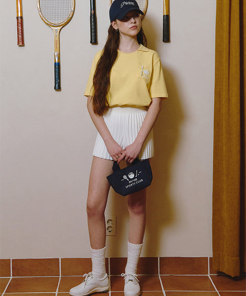 [Warehouse Sale] PIV'VEE Caddi'vee Tee Holder Collar T-shirt - Mist Yellow
