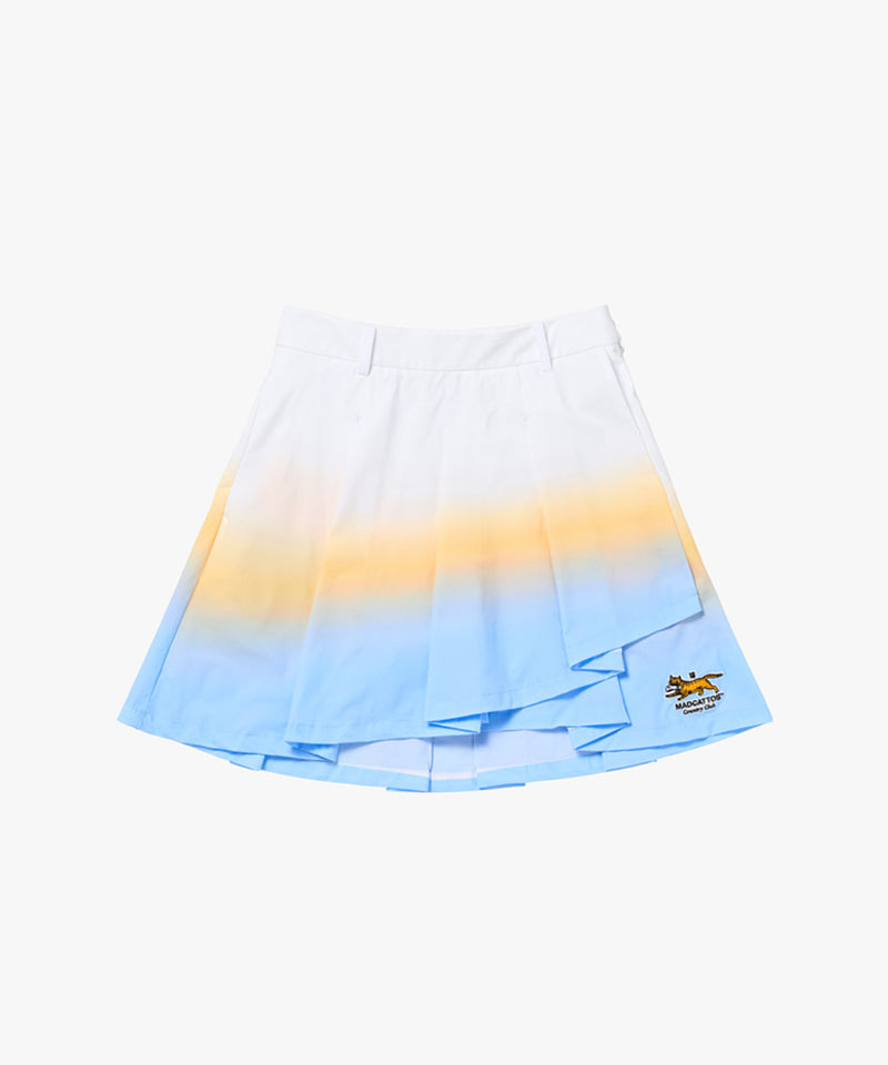 MCC Women's Print Pleats Skirt - Yellow