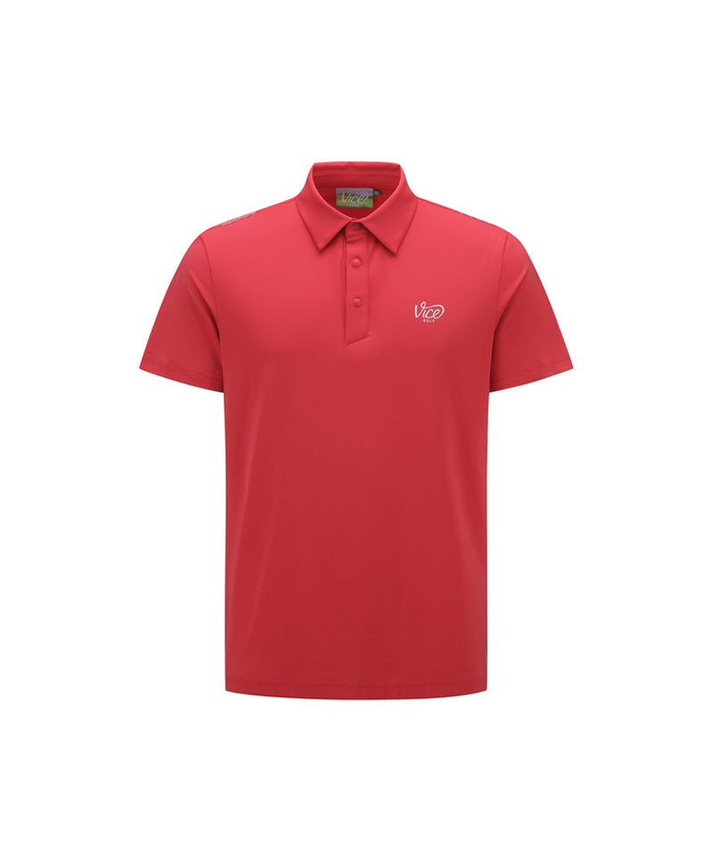 Vice Golf Atelier Men's V Signature Polo T-Shirts - Red