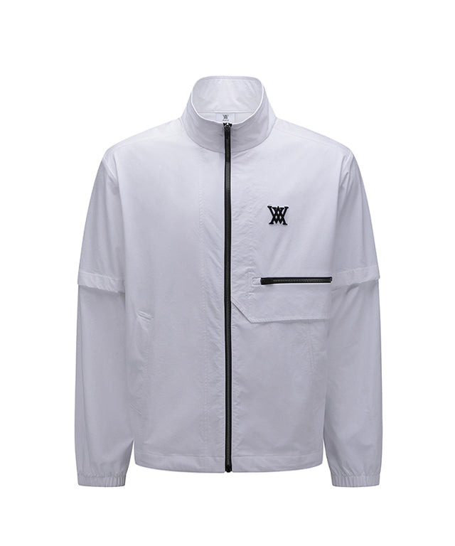 ANEW Golf: Men Highneck Windbreaker Jacket - White
