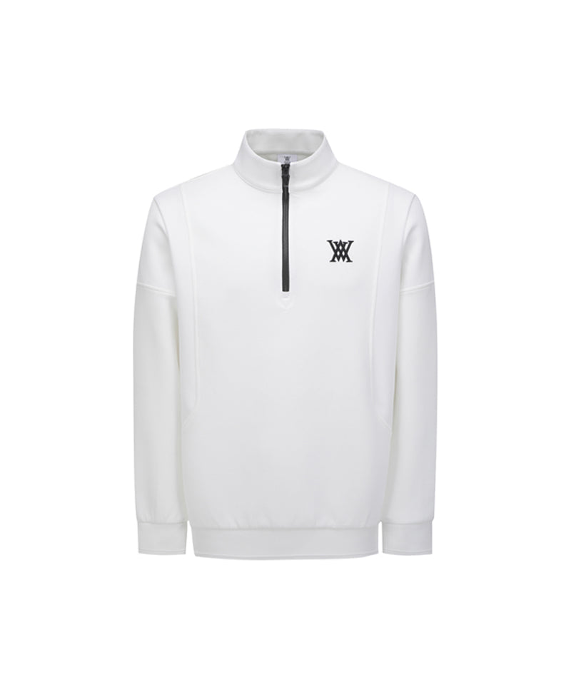 Men's Half Zip L/TS - Off-White