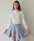 Haley Women's Woollike Full Flare Skirt - Blue