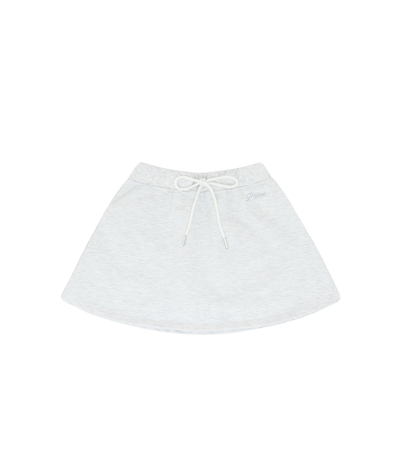 PIV'VEE A Line Sweat Skirt - Snow Gray
