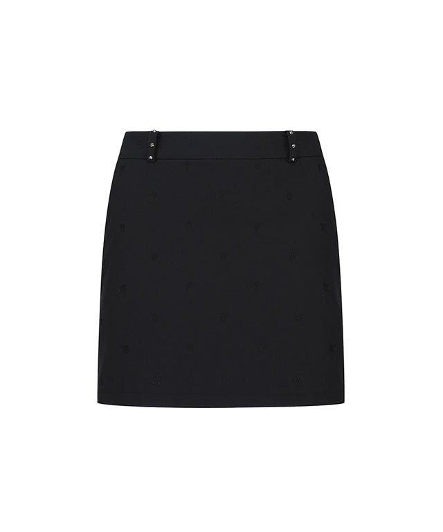 ANEW Golf: W Front Embossed Point H-line SQ - Black