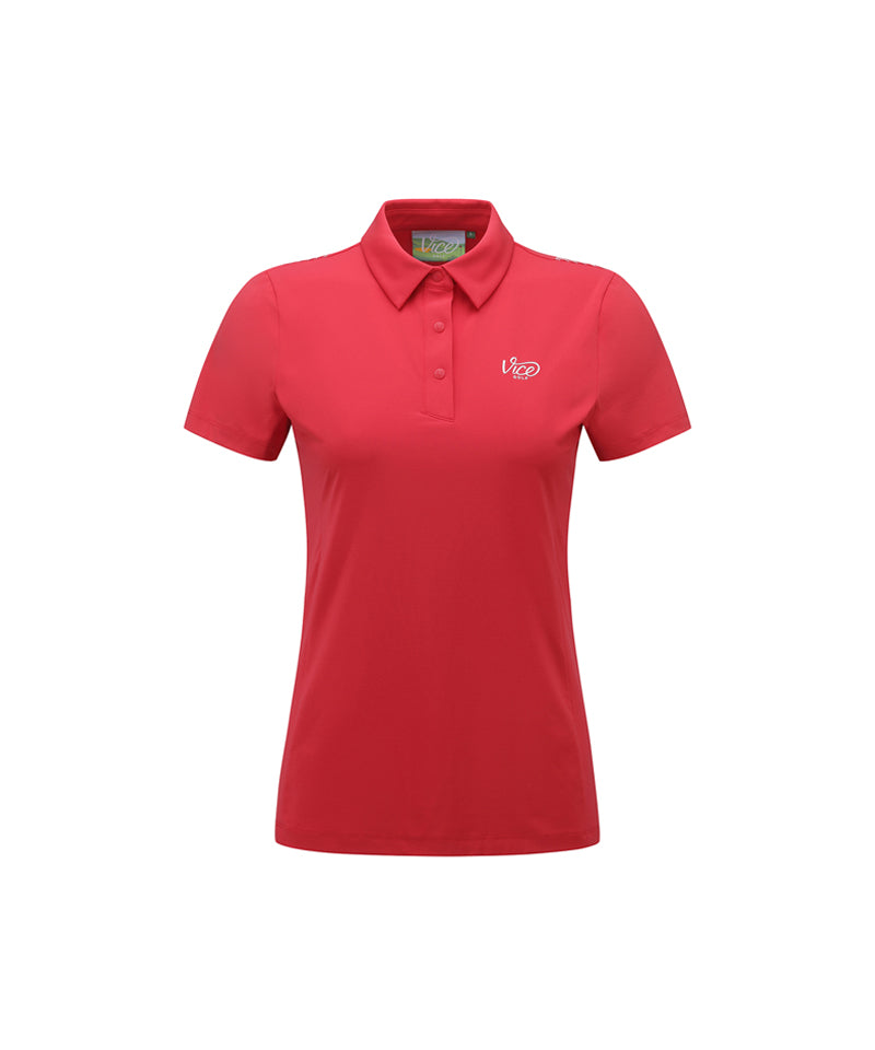 Vice Golf Atelier Women V Signature Polo T-Shirts - Red