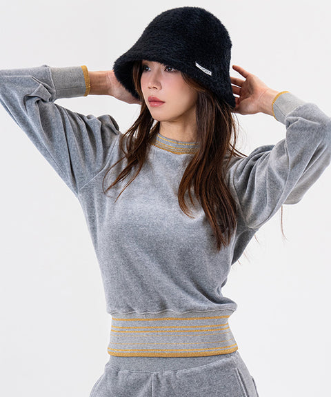 CHUCUCHU Angora Bucket Hat - Black