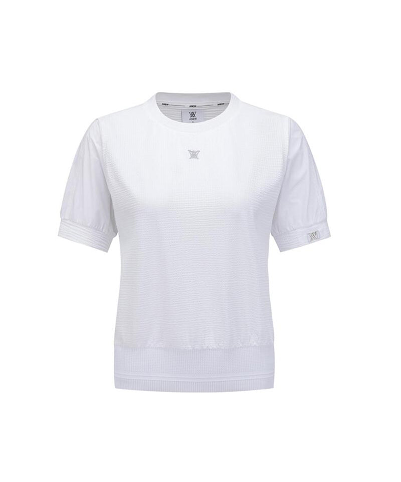 ANEW Golf Women's SM Hybrid Round Short T-shirt - White
