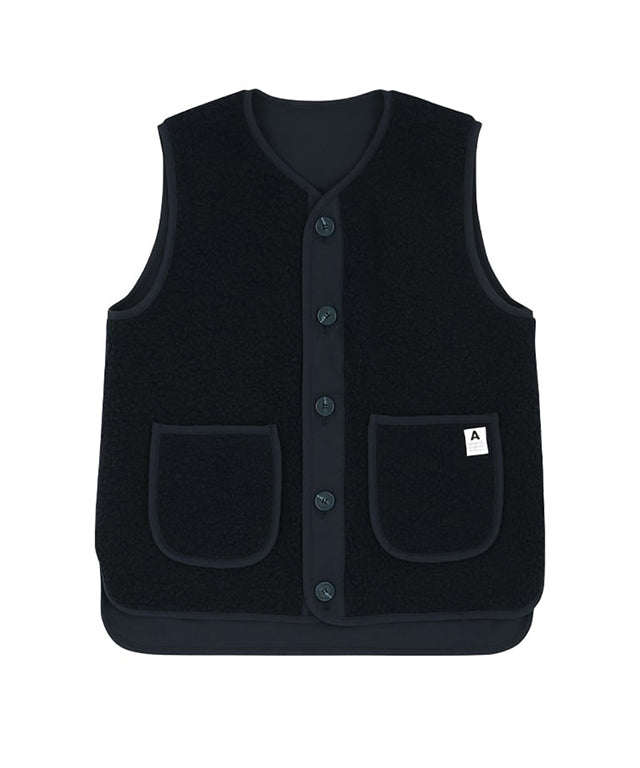 AVEN Men's Wool Sharing Reversible Vest - Dark Navy