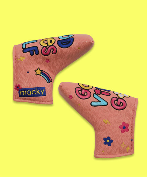 MACKY Golf: Good Vibe Straight Putter Cover - Coral