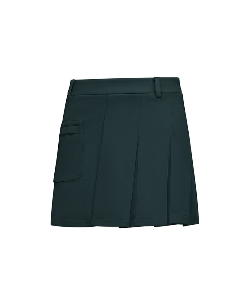 [Flash] Amazing Cre Women's Winter Essential Pleats Golf Skirt - D/Green