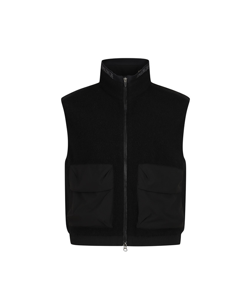 Amazing Cre Women's Fluffy Padded Vest - Black