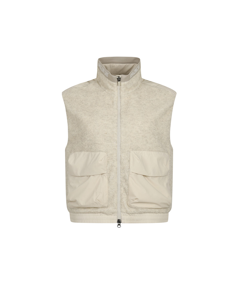 Amazing Cre Women's Fluffy Padded Vest - Light Beige