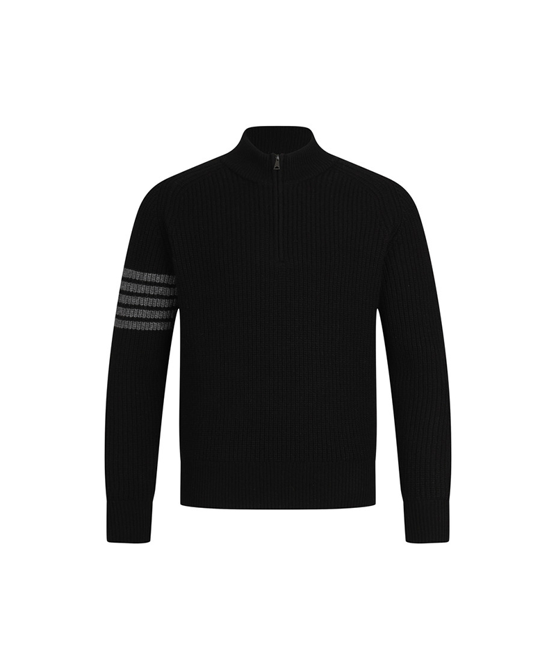 Amazing Cre Men's Ghost Casual Zip-Up Sweater - Black