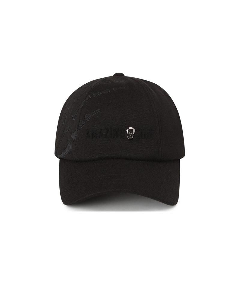 Amazing Cre Unisex Handbone Emvroidery Cap - Black