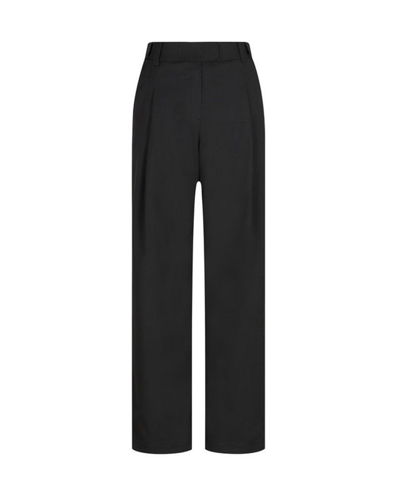 Amazing Cre Women's Ghost Wide Pleated Pants - Black