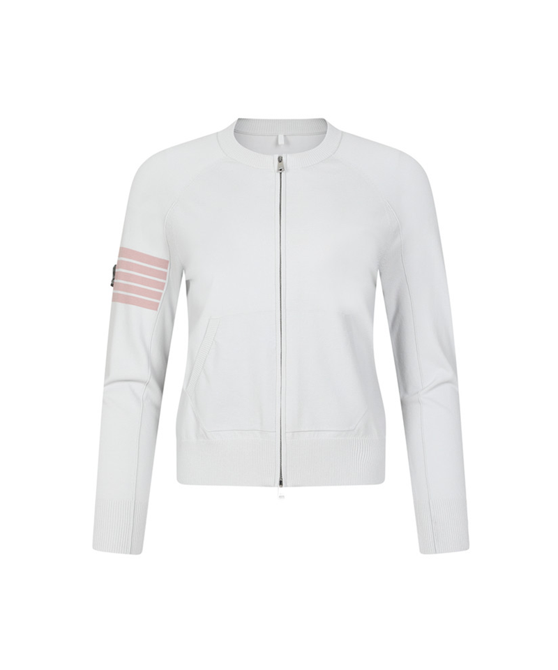 Amazing Cre Women's Ghost 2-Way Full Zip Up Cardigan - Grey