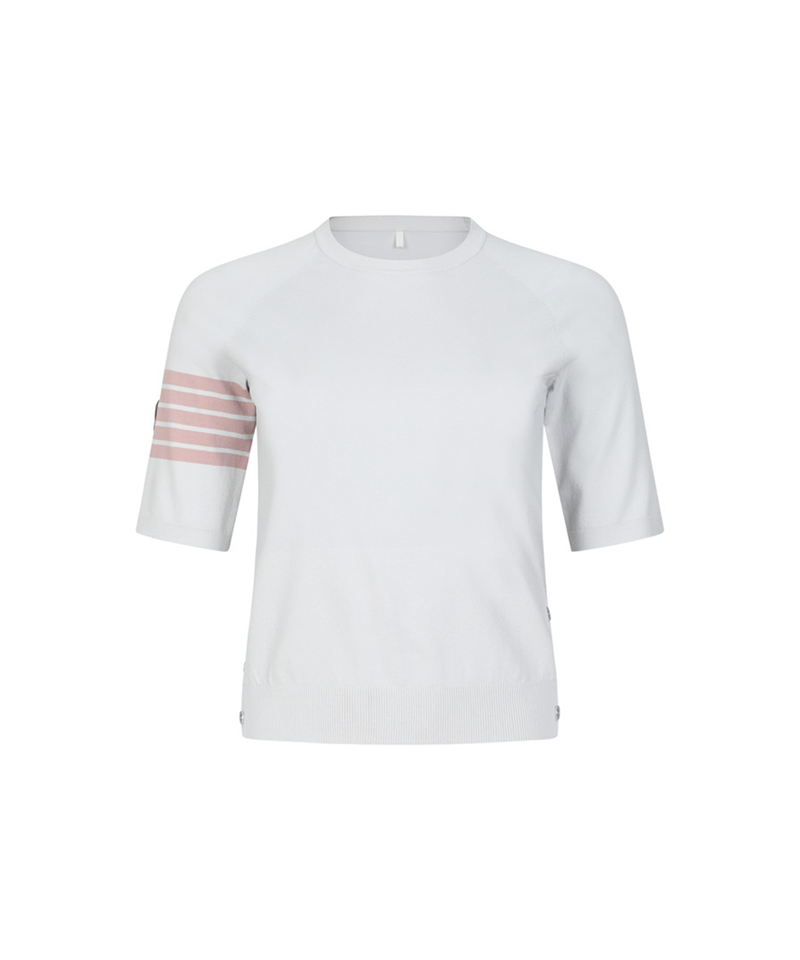 Amazing Cre Women's Ghost Round Neck Short Sleeve Sweater - Grey