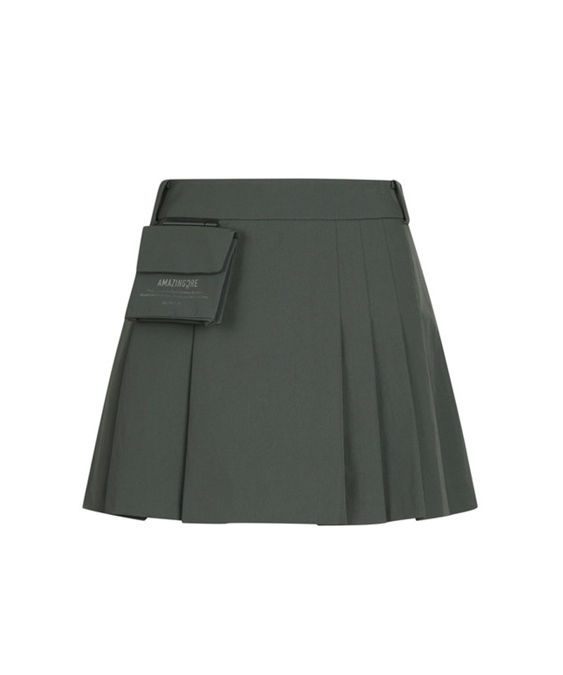 Amazing Cre Women's SP3 Modular Pocket Pleated Golf Skirt - Dark Grey